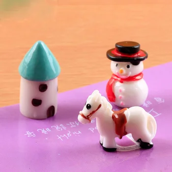 Kalėdų Senį miniatiūrinės Statulėlės namų puošybai pasakų sodas animacinių filmų gyvūnų statula bonsai papuošalai dervos amatų dovana žaislas