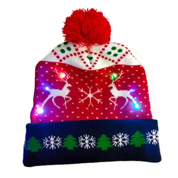 Kalėdų Skrybėlę LED lempos skrybėlę animacinių filmų suaugusiems vaikams Santa/briedis/sniego, Kalėdų Bžūp prekes Vaikams Kalėdų Dovanos