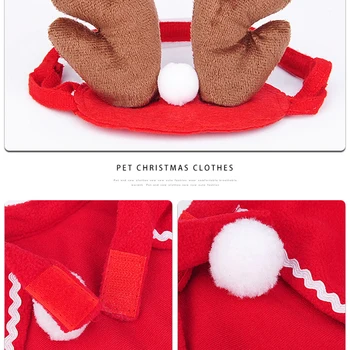Kalėdų Šuo, Katė Skrybėlę Elnias Kampas Lankelis Dekoratyvinis Katė Smock Pliušinis Šalikas Festivalis Pet Suknelė Kalėdos Naminių Reikmenys Priedai