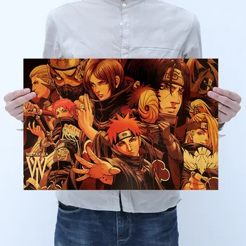 Kambario Dekoracija Anime Naruto Retro Kraftpopieris Plakatas Siena Lipdukas Baras, Kavinė Miegamųjų Dekoravimas, Tapyba
