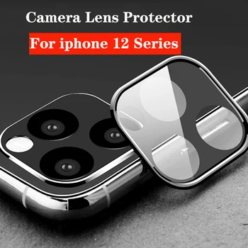 Kamera Protector, iPhone 12 Pro Max Mini Metalo Žiedas + Grūdintas Stiklas Screen Protector, Galinio vaizdo Kamera, Lens Case For iPhone Pro 11