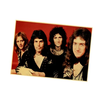Karalienė Band Muzika, plakatas Vintage retro plakato Menas Spausdinti Tapybos Namų Kambario Dekoro Kraftpopieris Sienų lipdukai