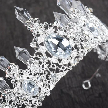 Karalienė White Crystal Crown Laimingas Gimtadienio Tortas Topper Nuotaka Vestuvių Dekoravimo Tortas Toppers Princesė Apdangalai, Šalies Prekių