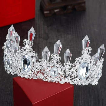 Karalienė White Crystal Crown Laimingas Gimtadienio Tortas Topper Nuotaka Vestuvių Dekoravimo Tortas Toppers Princesė Apdangalai, Šalies Prekių