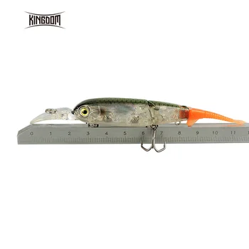 Karalystės Žvejybos Masalas Plūduriuojantis Minnow 90 mm 8.6 g Minkštos Uodega Du Skyriai, 6 Spalvų Naują Atvykimo Žvejybos nepastovi žmogus Modelis 5357