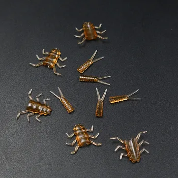 Karšto 10vnt pakuotė dirbtinis stonefly nimfa gumos kūno musė wet fly nimfa musė musė susiejimas stonefly vabzdžių modelis su kojos