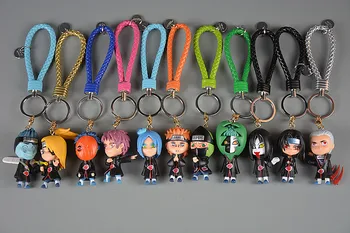 Karšto 3D Anime Keychain paketų prižiūrėtojų raktinę Naruto Keychain Pav Kakashi Naruto Lėlės Automobilių Key Chain Bag Pakabukai Gražus Pakabukas Cosplay Dovana