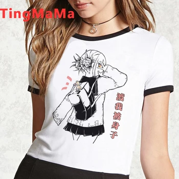 Karšto Japonų Anime Mano Herojus Akademinės Bendruomenės Marškinėliai Moterims Kawaii Boku No Herojus Akademinės Bendruomenės Grafinis Tees Juokinga Himiko Toga Animacinių Filmų Marškinėlius