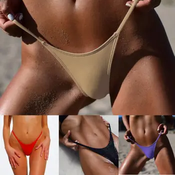 Karšto Multi Vasaros Seksualios Moterys, Ponios V Diržas Įžūlus Ruched Bikini Bottom Maudymosi Kostiumėliai Paplūdimio