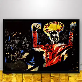 Karšto PaintingGraffiti Jean Michel Basquiat Custom Tapybos Plakatas Modernios Sienos Menas Spausdinti Drobės Tapybos Svetainės Namų Dekoro