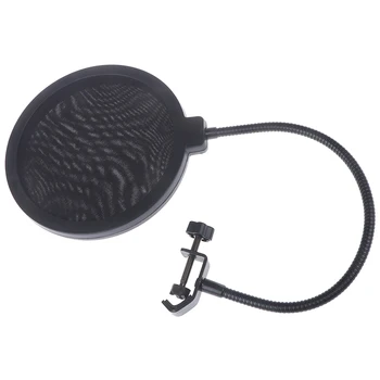 Karšto pardavimo 1pc 155MM studija mikrofonas lanksčiu priekinio stiklo kaukė mic filtras skydas garsiakalbis