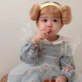 Karšto Pardavimo 2020 Plaukų aksesuarų Mados Cute Baby Girl Plaukų Perukas Skrybėlę Bžūp Hairpiece Naujagimiai, Vaikai, Vaikų, Merginų Galvos Apdangalai
