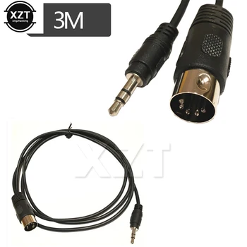 Karšto pardavimo Audio Išplėtimo Linijos Din 5 Pin Din MIDI Male Plug 3,5 mm Male Stereo Jack Audio Kabelis-prailgintojas 0,5 m/1,5 M/ 3M