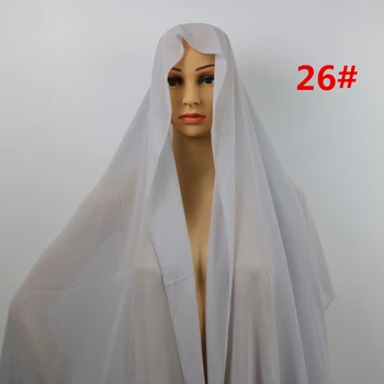 KARŠTO PARDAVIMO Aukštos Kokybės 48 Gražus Spalvų paprastas burbulas šifono skara populiarus musulmonų hijab galvos dėvėti mados moterų Skara skara 180*90 cm