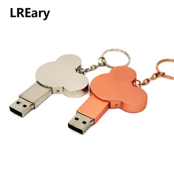 Karšto pardavimo mados metalo Mickey USB Flash Drive, pen drive 4GB 8GB 16GB 32GB 64GB atminties Diską pendrive u disko