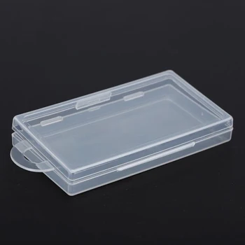 Karšto pardavimo Mažų Dalių, plonos Skaidrios Sulankstomos Plastikinės Dėžės Mažų Papuošalų Laikymo Pakuotės Dėžutė 11.5*6.1*1.3 cm