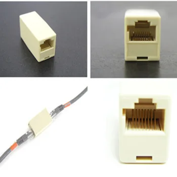 Karšto Pardavimo Nešiojamų Kabelis Stalius RJ45 Tinklo Adapteris Ethernet Lan Jungtis Jungtis Extender 