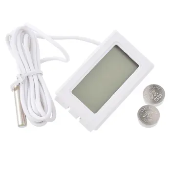 Karšto Skaitmeninis Termometras Mini LCD Ekranas Metrų Šaldytuvai Šaldikliai Šaldytuvai Akvariumas Aušintuvus Mini 1M Zondas Priemonė 1pc