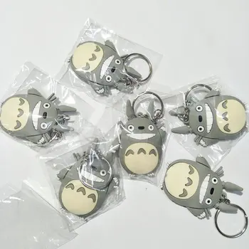 Kawaii Anime Katės Totoro PVC Key Chain Vyras Hayao Miyazaki Klasikinių Animacinių filmų Silicona Para Keychain Pakabukas Papuošalai Vaikams Chaveiros