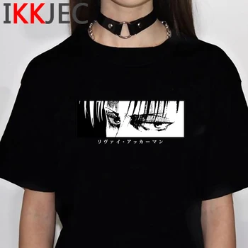 Kawaii Ataka Titan Shingeki No Kyojin T-shirt Moterims, Mielas Anime Marškinėlius Unisex Kietas Hip-Hop Marškinėliai Streetwear Viršuje Tees Moteris
