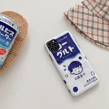 Kawaii Japonų Raštas Gerti Pora Telefono dėklas Skirtas iPhone 11 Pro Max Xr Xs Xsmax 7 7 Pulse 6 6S 7 8 Plius Atvejais, Minkštas Silicon Cover