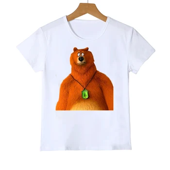 Kawaii, vaikams, drabužiai, juokingi marškinėliai mergaitėms saulės Grizzy lokys gyvūnų spausdinti marškinėliai berniukams, lemmings marškinėlius camisetas streetwear