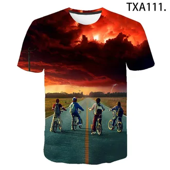 Keista Istorija Svetimas Dalykų T Shirts Vyrų, Moterų, Vaikų trumpomis Rankovėmis T-Shirt Mados Viršūnes Tee Hombre Cool 3d Atspausdintas Marškinėliai