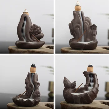 Keramikos Moliuskui Smilkalų Degiklis Porceliano Budistų Censer Turėtojas Stick Kūgio formos Bokštas Smilkalų Porceliano Smilkalų Degiklis