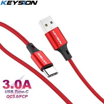 KEYSION 3A USB C Tipo Kabelis Greita Įkrovimo Laidą 