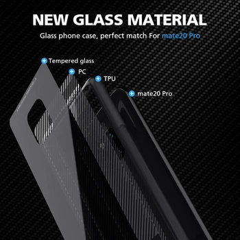 KEYSION Grūdintas Stiklas Telefoną Atveju Huawei Mate 20 Pro Stiklo neslidus Juodas Dangtelis Huawei Mate 20 Atveju Funda Priedai