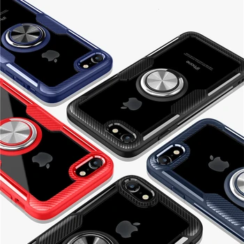 KEYSION Žiedas Atveju iPhone, SE 2020 Naujas Skaidrus, atsparus smūgiams Telefono Dangtelį 