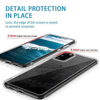 Kiaulpienių Plunksnos Minkštos TPU telefono dėklas Samsung Galaxy S10 S9 S8 S20 Plus Ultra S10e A50 A51 A71 A70 A20 A10 A40 NE 10 9 Plius