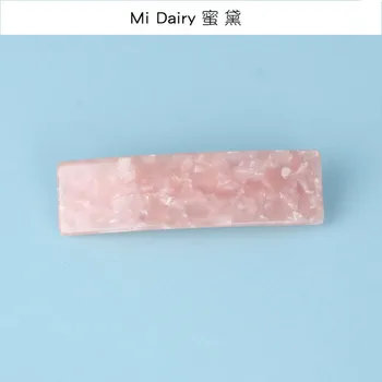 Kinijos gamykloje tiesioginio pardavimo vėžlio kiauto spalvinga acetatas akrilo Korėja paprastos konstrukcijos plaukų barrettes įrašus aksesuarai moterims