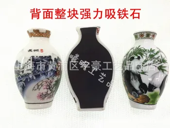 Kinijos Mėlyna ir Balta Porcelianinė Vaza Šaldytuvas Magnetas Suvenyrų Dažytos Keramikos Amatai Šaldytuvas Magnetas Nustatyti Kinijos Verslo Dovanos