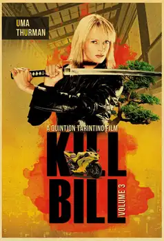 Klasikinio Filmo Kill Bill Senovinių Plakatų Namų/Baras/Gyvenimo Dekoro kraft Popieriaus, aukštos kokybės plakatas siena lipdukas