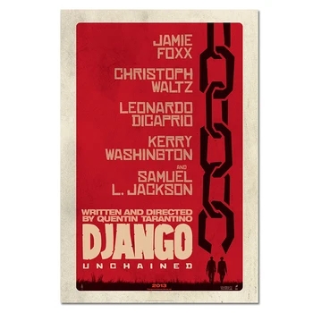 Klasikinis Filmas Šilko Plakatas Django Unchained Retro Fonai Senovinių Sienų Dekoras Nuotraukas Quentin Tarantino Plakatai, Drobė