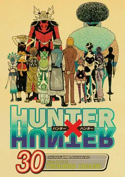 Klasikinis Japonų Anime Hunter x Hunter Plakatas Derliaus Tapybos Sienos Meno Nuotrauka už Kambarį, Namų Dekoro Retro Sienos Lipdukai