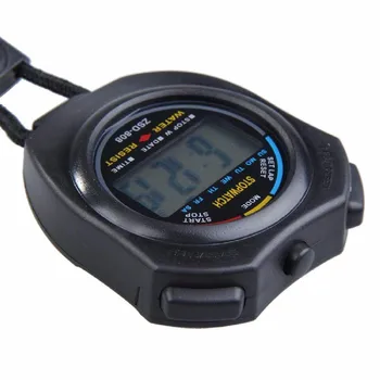 Klasikinis Vandeniui Skaitmeninės Profesionalių rankinių LCD Nešiojamą Sporto Chronometras, Laikmatis Sustoti Žiūrėti su virvele