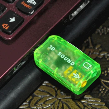 Kompiuterio Išorinė Garso plokštė USB 2.0 į 3D Virtualus Audio 
