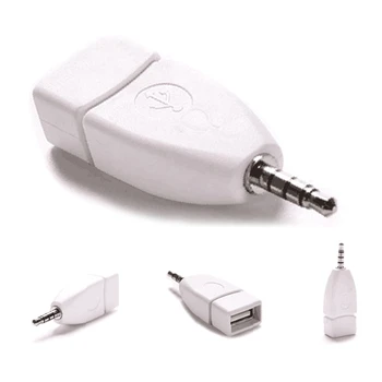 Konverteris Adapteris USB 2.0 Moterų 3,5 mm Male AUX Audio Patvarus Automobilis Kištuko Lizdas