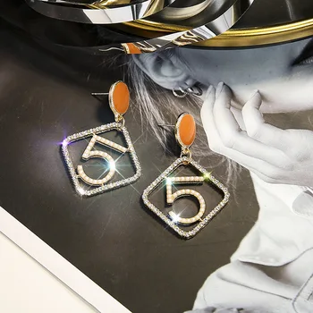 Korėjos paprasta kubinis cirkonis dvipusis auskarai moteris aukštos kokybės laišką auskarai papuošalai