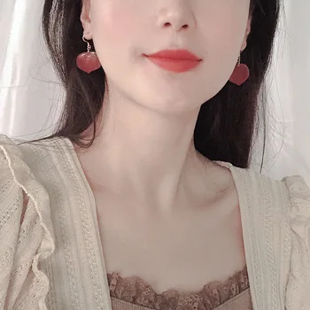Korėjos Stiliaus Cute Rožinė, Persiko Auskarai Moterų Mados Juokingi Merginos Vaisių Auskarai Šaliai Neįprastas Modernus Minimalizmas Papuošalai 2020 m.