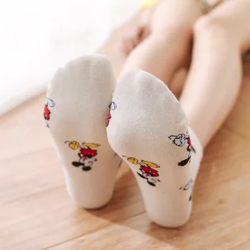 Korėjos Stiliaus moterų Kojinės Animacinių filmų gyvūnų pelės Kojinės Supre Mielas Kawaii trumpas kojines medvilnės juokingas kojines mergina valtis kojinės