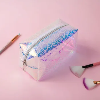 Kosmetikos Krepšys Lady Nešiojamų PVC LaserPouch Dėklas Mielos Moterys Kelionės Makiažas Atveju Mados Makiažas Maišelį Kelionės Organizuoti Krepšiai