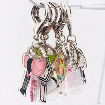 Kpop GOT7 keychain mielas SEPTYNIOLIKA du KARTUS pakabukas raktų grandinės lightstick stick key chain žiedą k-pop nauja siunta