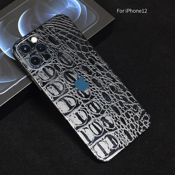 Krokodilas Snakeskin Pattern Dekoratyvinis iPhone 12 11 Pro Max mini XR SE2 XS 7 8 5 SE 2020 5s 6s 6 Plus Atgal Plėvelės, Lipdukai