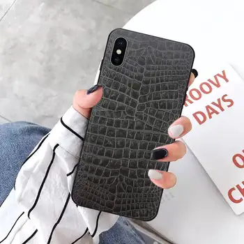 Krokodilo odos Tekstūra modelis Telefono dėklas skirtas iPhone 11 12 pro XS MAX 8 7 6 6S Plus X 5S SE 2020 XR
