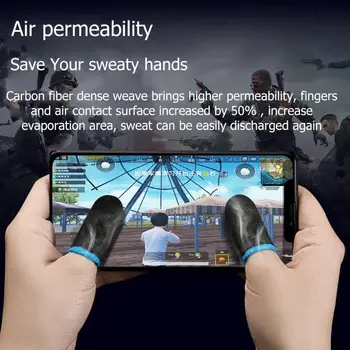 Kvėpuojantis Mobiliųjų Žaidimų Valdiklis Ekraną Pirštu Rankovės Touch-Paskatinti PUBG