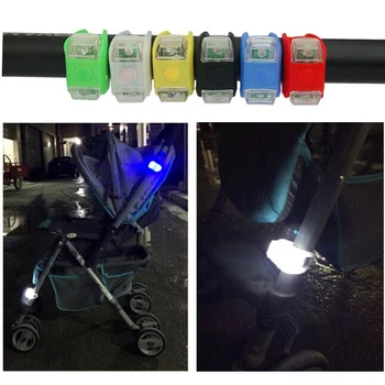 Kūdikio Vežimėlis Naktį Signalas, šviesos, atsparus Vandeniui Silikonas Atsargiai lempos Lauko priminti Saugumo Saugos LED Blykste Atsargiai Lempos