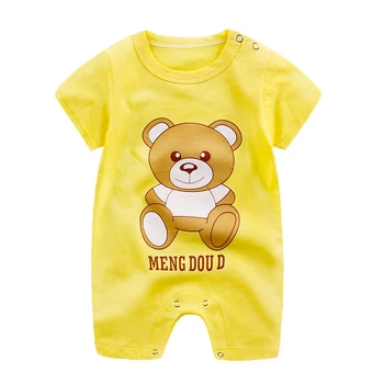 Kūdikių drabužiai medvilnės, trumpomis rankovėmis vasaros mergaitės berniukai rompers bamblys kūdikių 0-18 mėnesių drabužiai